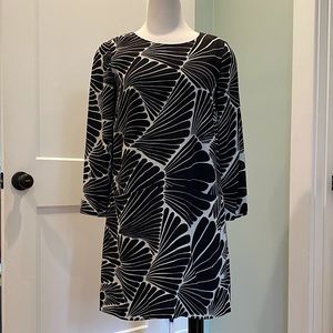 J Crew Black & White Mod / Art Deco “Jules” Shift Dress - Size 4